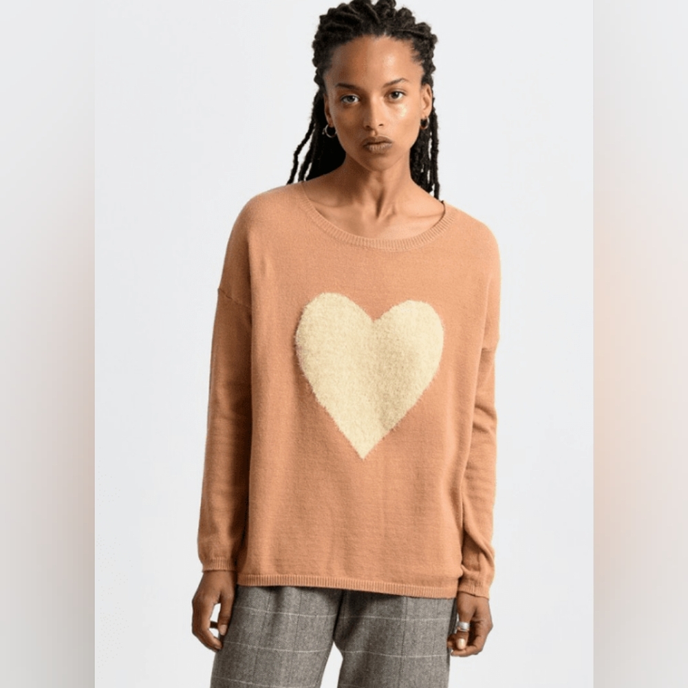 Molly Bracken Sweater With Fuzzy Heart
